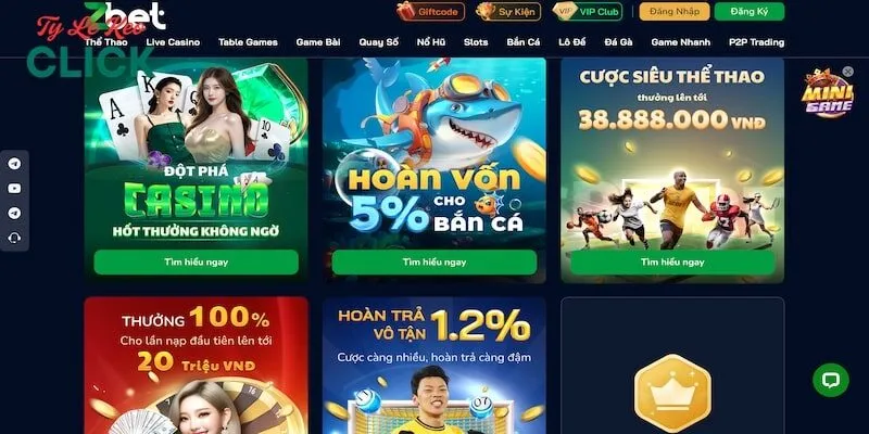 Vô vàn hoạt động khủng cho thể thao tại Zbet